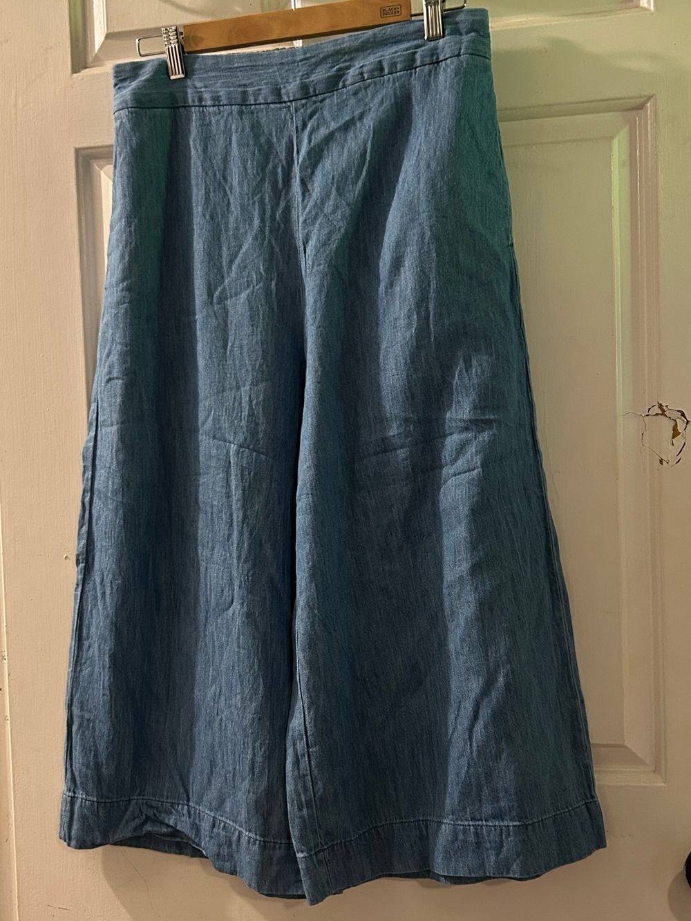 Madewell Blue A-Line Midi Jeans Skirt